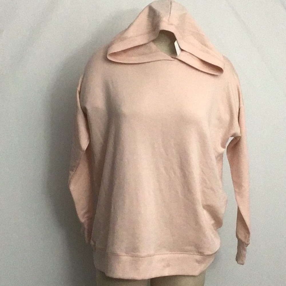 NWT Eileen Fisher Boxy Hooded Tee Size Medium Light Orange